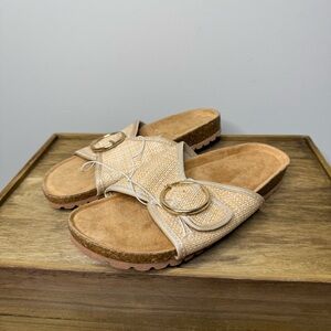 Stylish Cream Slide Sandals